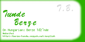 tunde berze business card